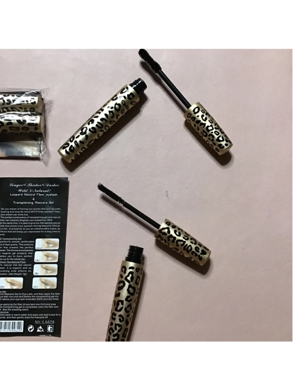 Cashmere Micronesia Endless Extension Leopard Print Mascara 2 Sets Gold Black 4